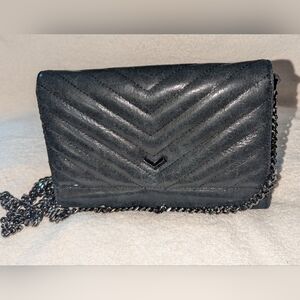 Botkier Women's Soho Black Quilted Crossbody Bag with Chain Strap